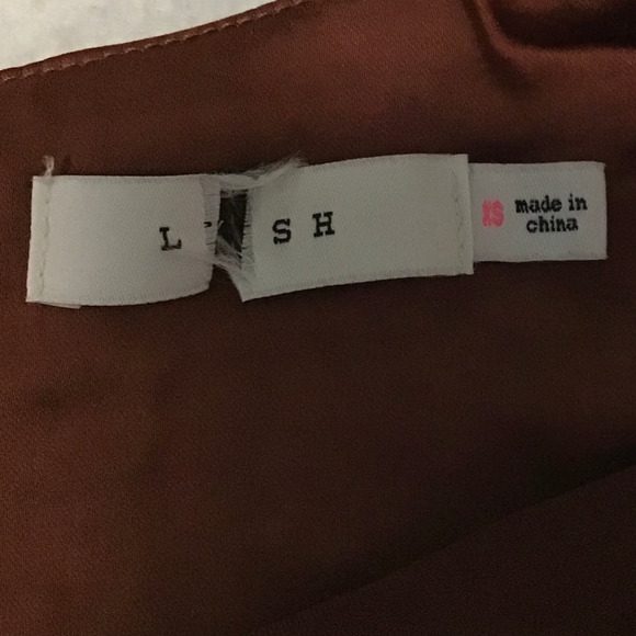 LUSH XS Perfect Night Brown Satin Cowl Neck Culotte Jumpsuit NEW b122 - Picture 8 of 13